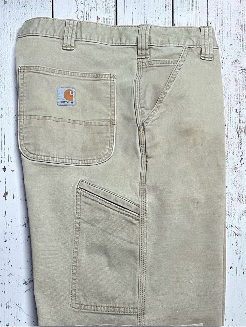 Carhartt Relaxed Rugged Flex Pants 35 x 33.5 Stained Work Rugged Grunge 102291